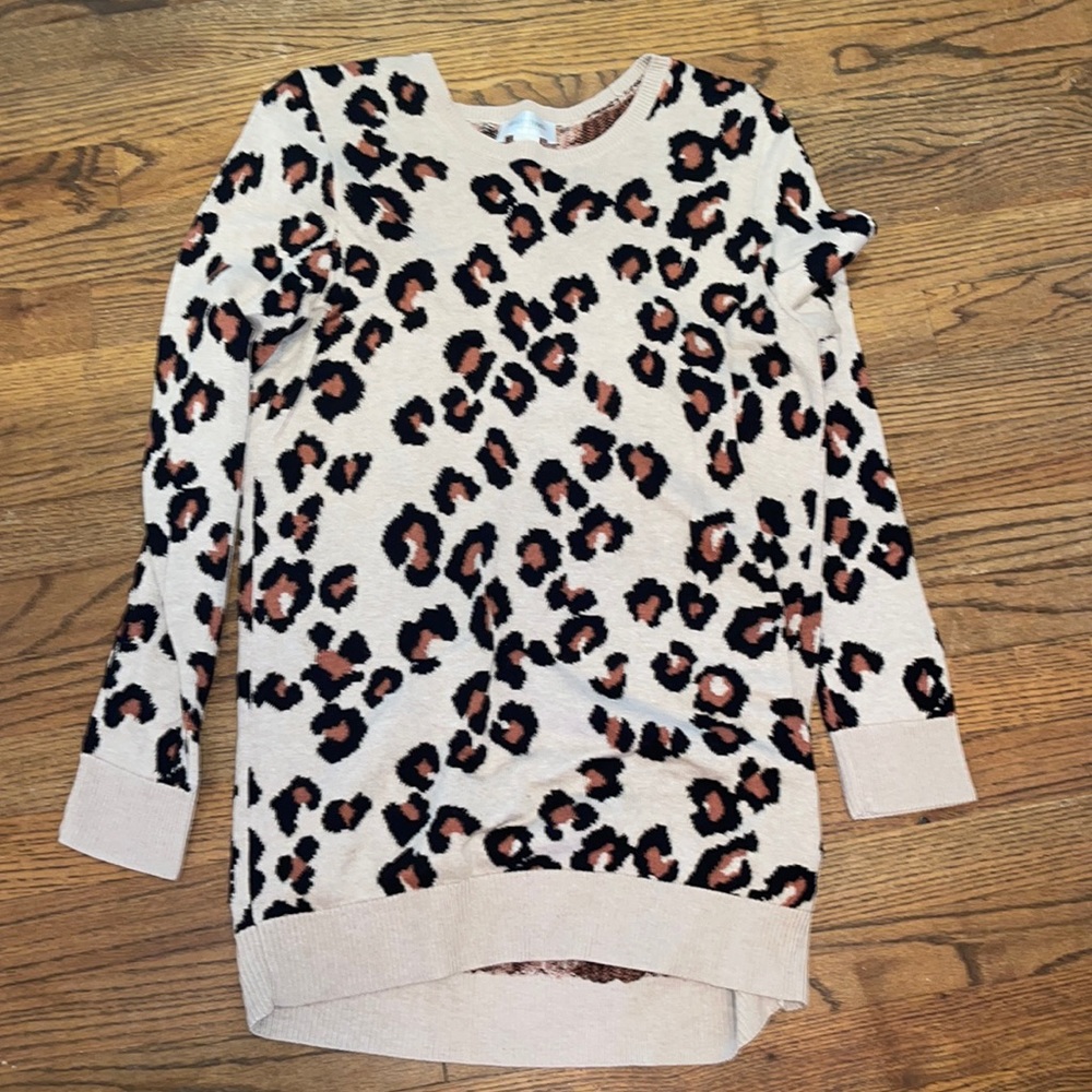Leopard print maternity sweater